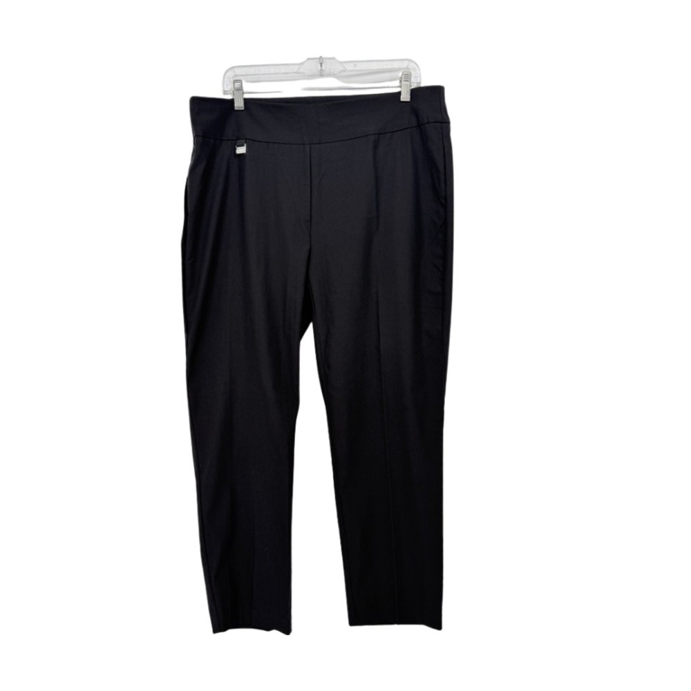 Premise Woman Pull On Ponte Dress Pant Trouser Straight Leg Plus Size 1X Black